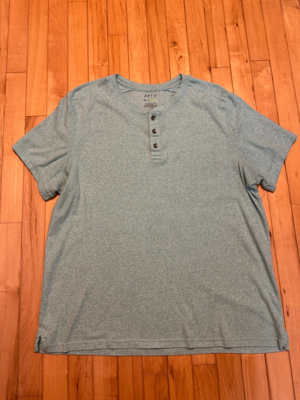 Apt. 9 Men's Heather Light Blue Henley Shirt XL